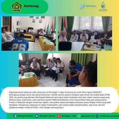 Rapat Kelulusan Tes PMBM 2026/2027